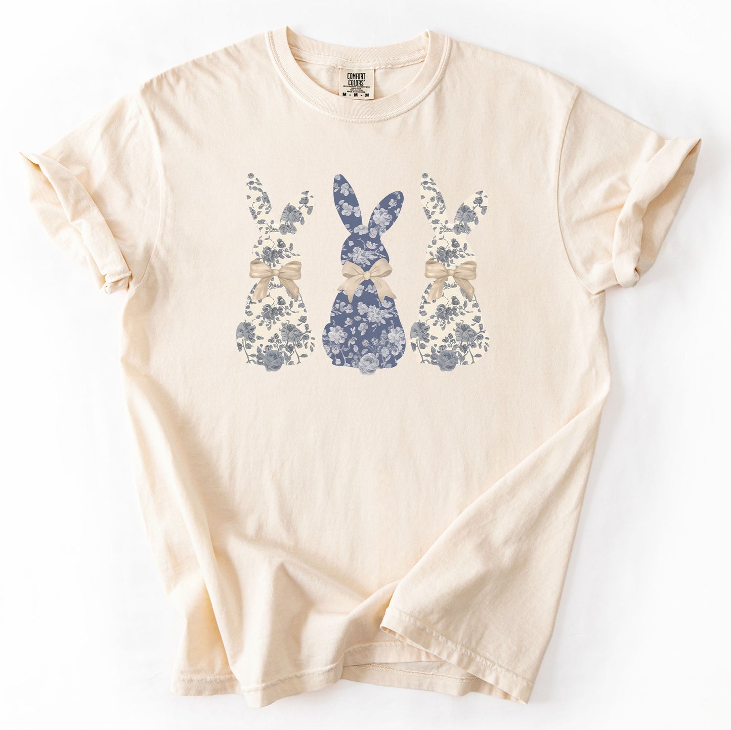 Retro Easter Bunnies, Girly, Chinoiserie Patterns, Cute, Rabbits Tshirt Comfort Colors T-Shirt