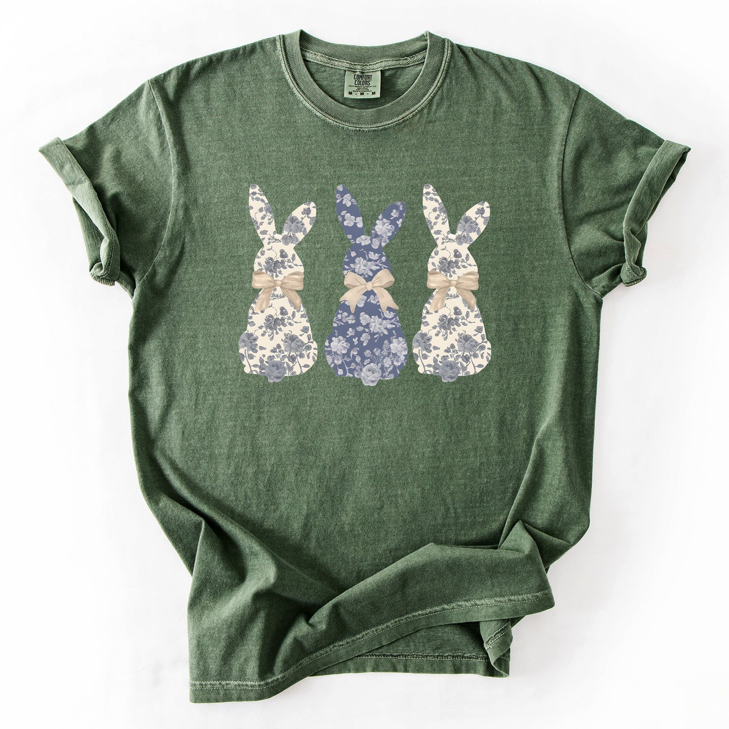 Retro Easter Bunnies, Girly, Chinoiserie Patterns, Cute, Rabbits Tshirt Comfort Colors T-Shirt