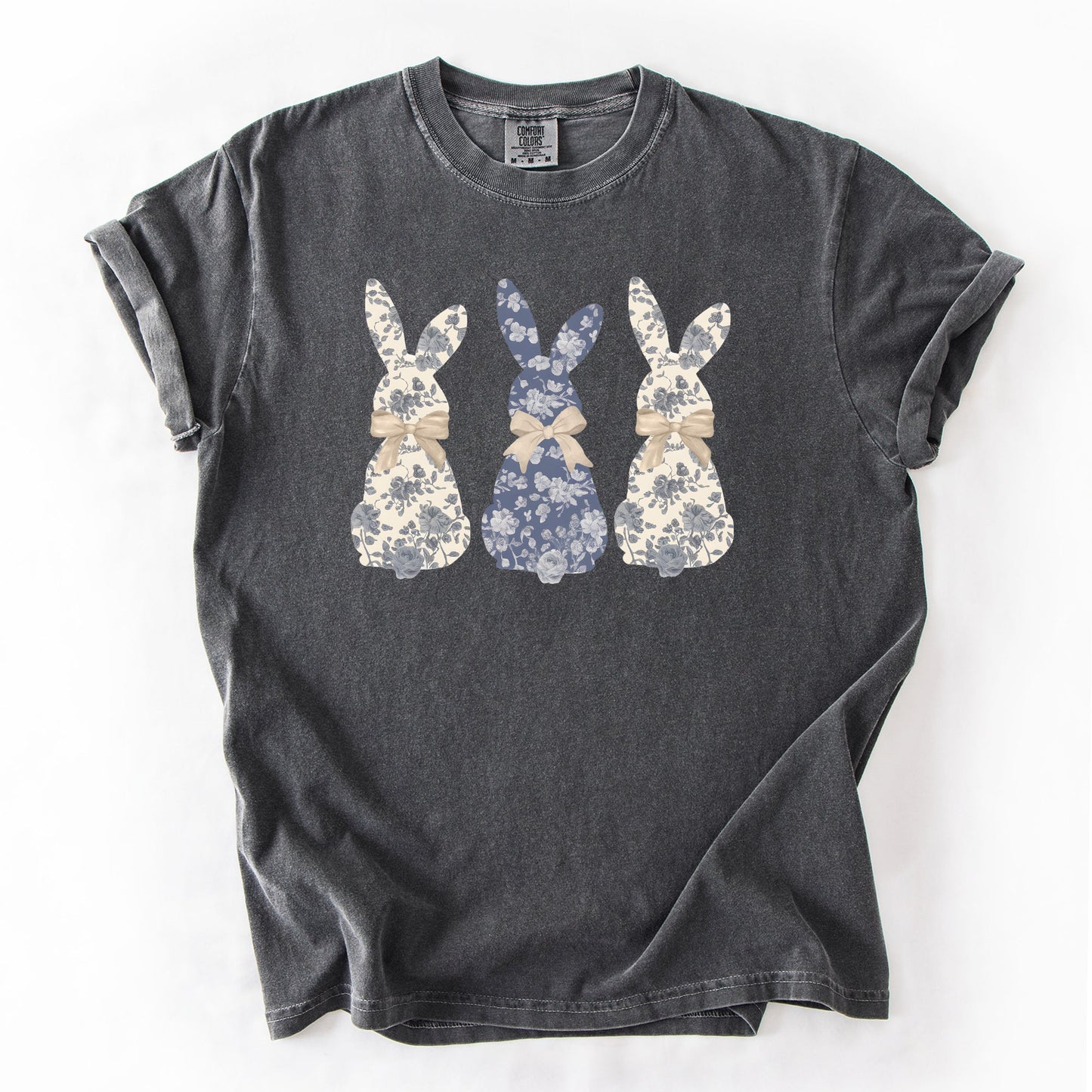 Retro Easter Bunnies, Girly, Chinoiserie Patterns, Cute, Rabbits Tshirt Comfort Colors T-Shirt