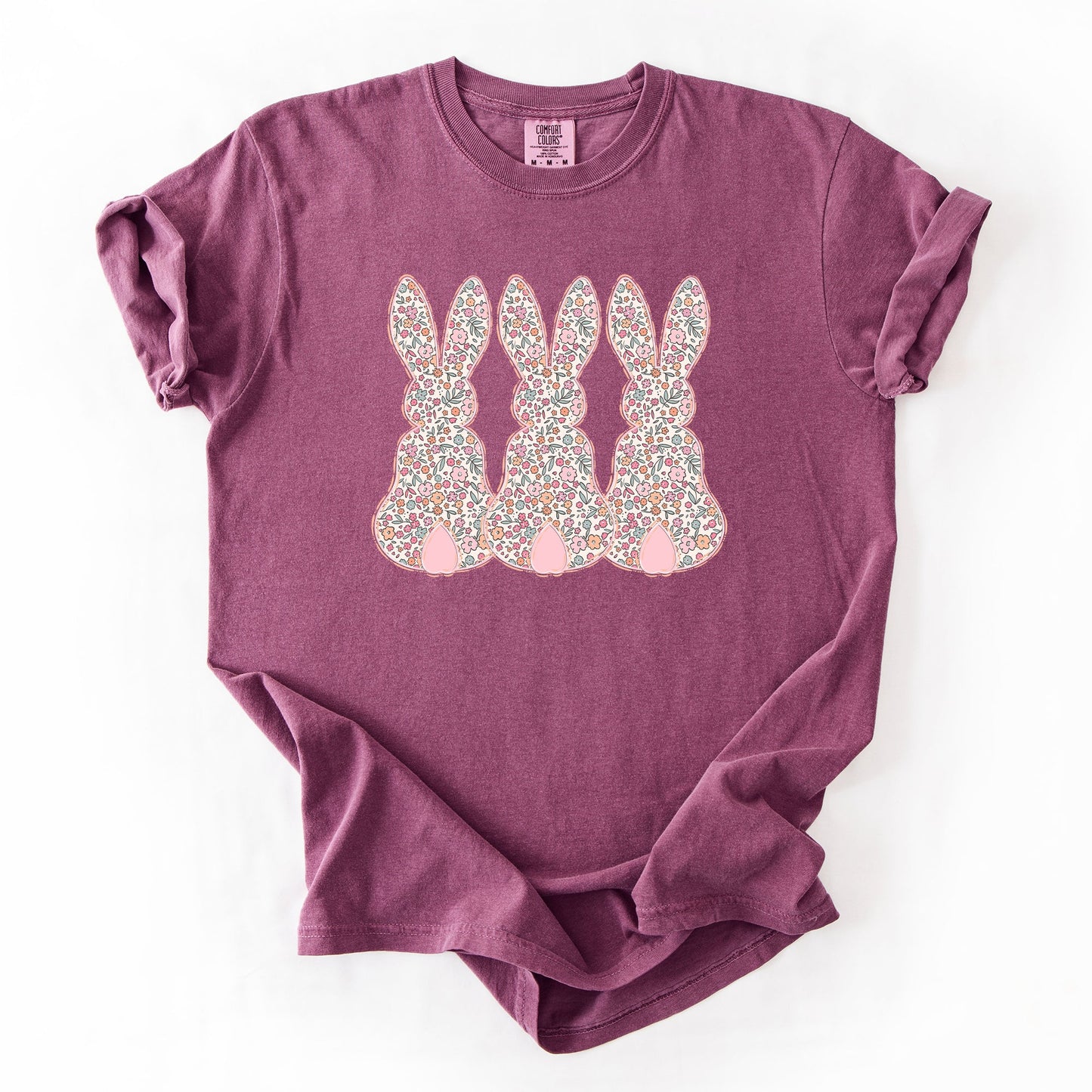 Retro Easter Bunnies, Girly, Pastel Patterns, Cute, Rabbits Tshirt Comfort Colors T-Shirt