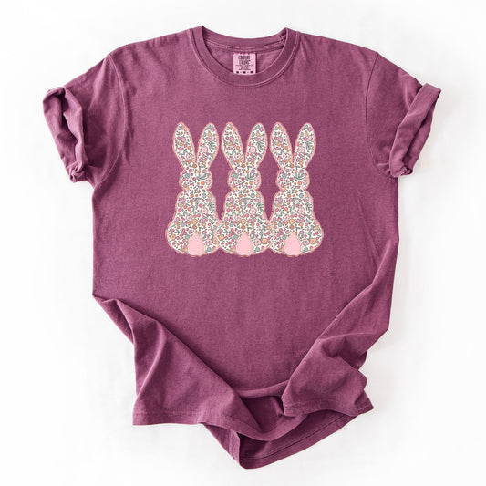 Retro Easter Bunnies, Girly, Pastel Patterns, Cute, Rabbits Tshirt Comfort Colors T-Shirt