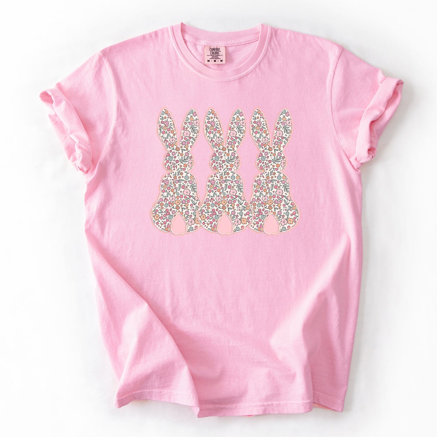 Retro Easter Bunnies, Girly, Pastel Patterns, Cute, Rabbits Tshirt Comfort Colors T-Shirt