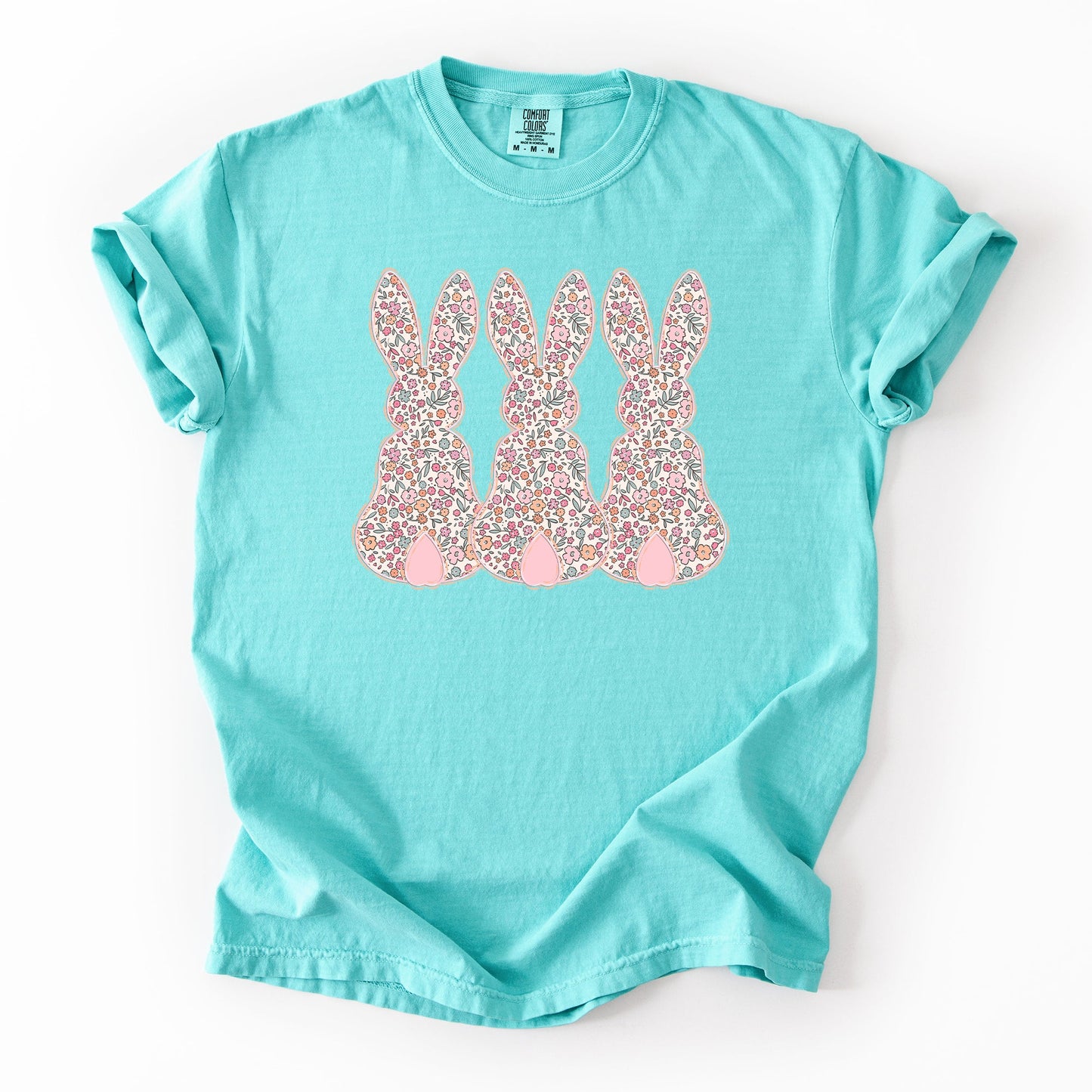 Retro Easter Bunnies, Girly, Pastel Patterns, Cute, Rabbits Tshirt Comfort Colors T-Shirt