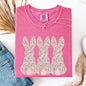 Retro Easter Bunnies, Girly, Pastel Patterns, Cute, Rabbits Tshirt Comfort Colors T-Shirt