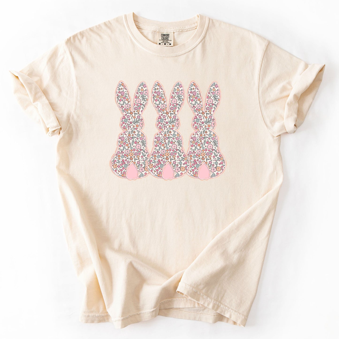 Retro Easter Bunnies, Girly, Pastel Patterns, Cute, Rabbits Tshirt Comfort Colors T-Shirt