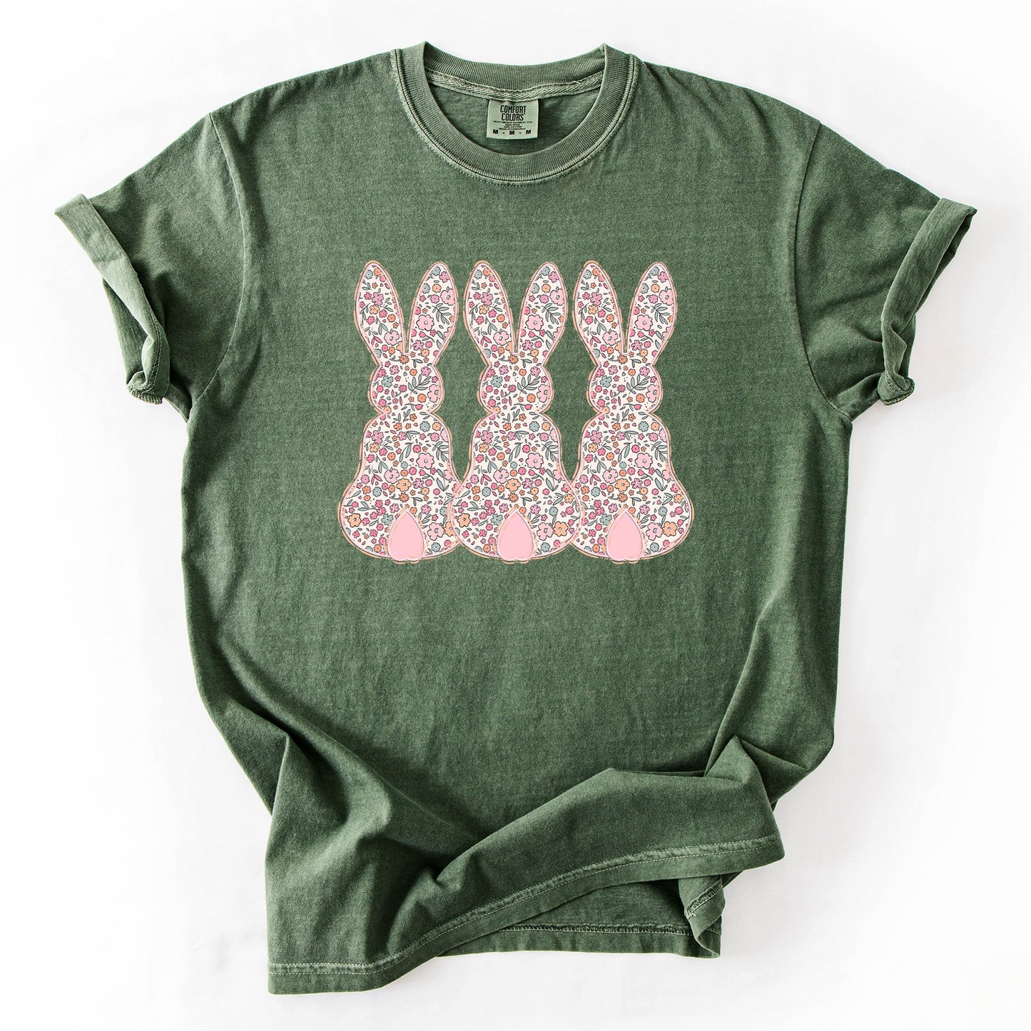 Retro Easter Bunnies, Girly, Pastel Patterns, Cute, Rabbits Tshirt Comfort Colors T-Shirt