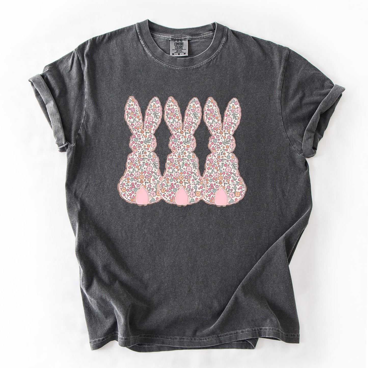 Retro Easter Bunnies, Girly, Pastel Patterns, Cute, Rabbits Tshirt Comfort Colors T-Shirt