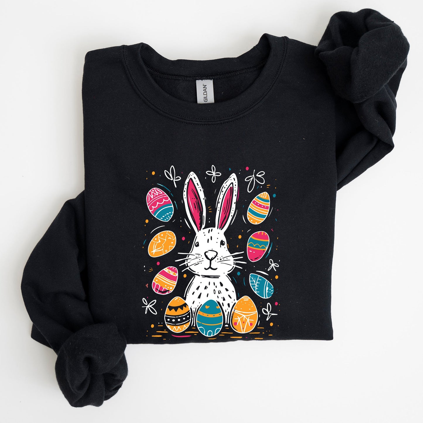 Retro Easter Bunny, Eggs, Cute Sweatshirt