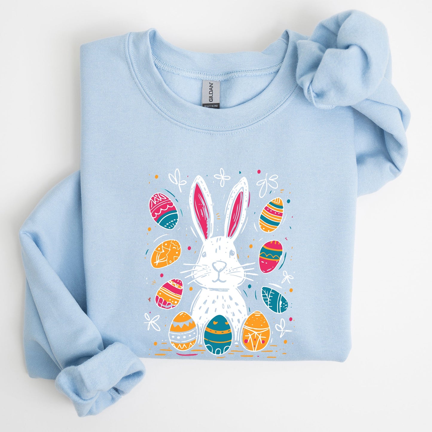 Retro Easter Bunny, Eggs, Cute Sweatshirt