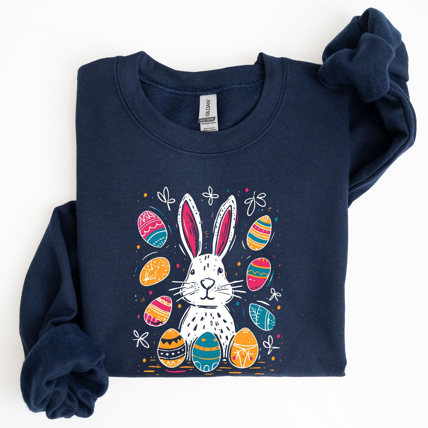 Retro Easter Bunny, Eggs, Cute Sweatshirt