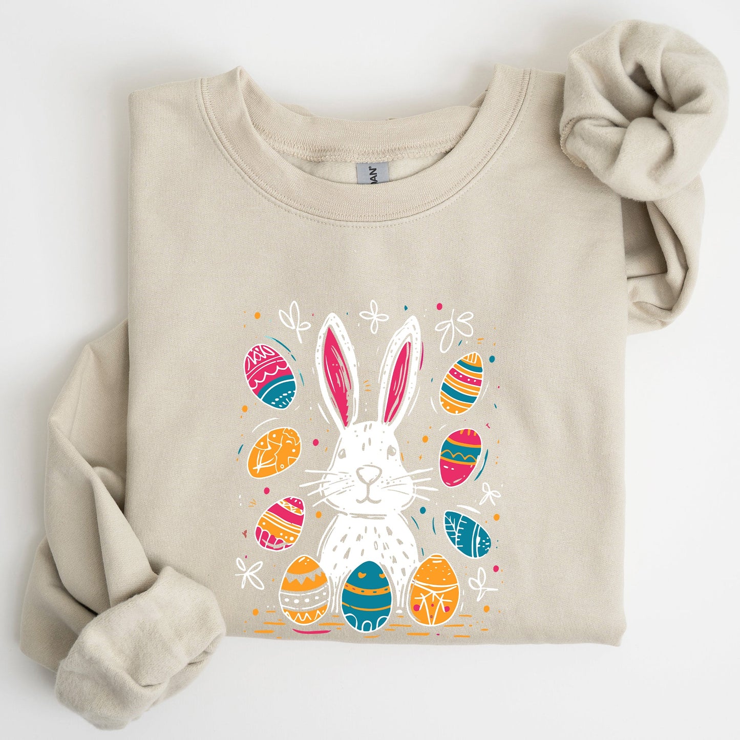 Retro Easter Bunny, Eggs, Cute Sweatshirt