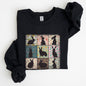 Retro Floral Print, Easter Bunnies, Quilt Sweatshirt