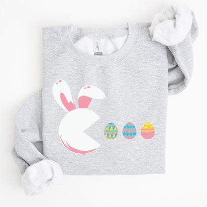 Retro Game Easter Bunny, Eggs Sweatshirt