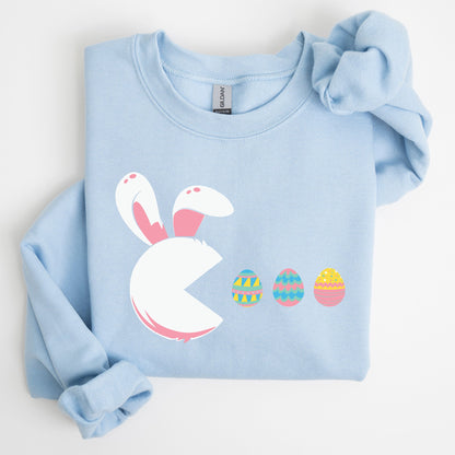 Retro Game Easter Bunny, Eggs Sweatshirt
