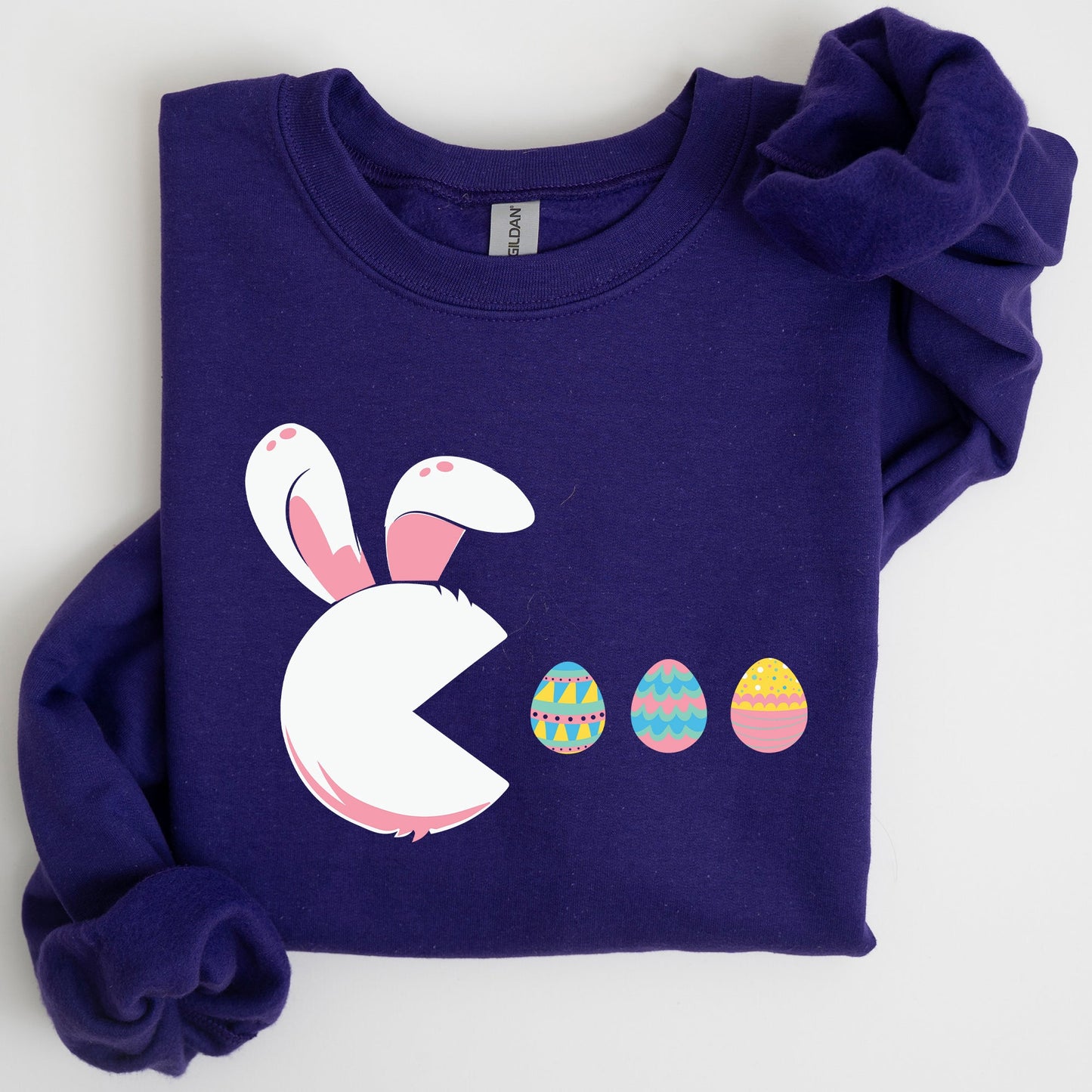 Retro Game Easter Bunny, Eggs Sweatshirt