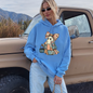 Retro Halloween Faux Denim Ghost, Faux Patchwork Spooky Ghost, Cute Boo Ghost Coquette, Fall Pumpkin, Spooky Season, Graphic Hoodie, Hooded Sweatshirt
