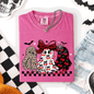 Retro Halloween Ghosts, Checkered, Pattern, Comfort Colors T-Shirt