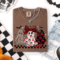 Retro Halloween Ghosts, Checkered, Pattern, Comfort Colors T-Shirt