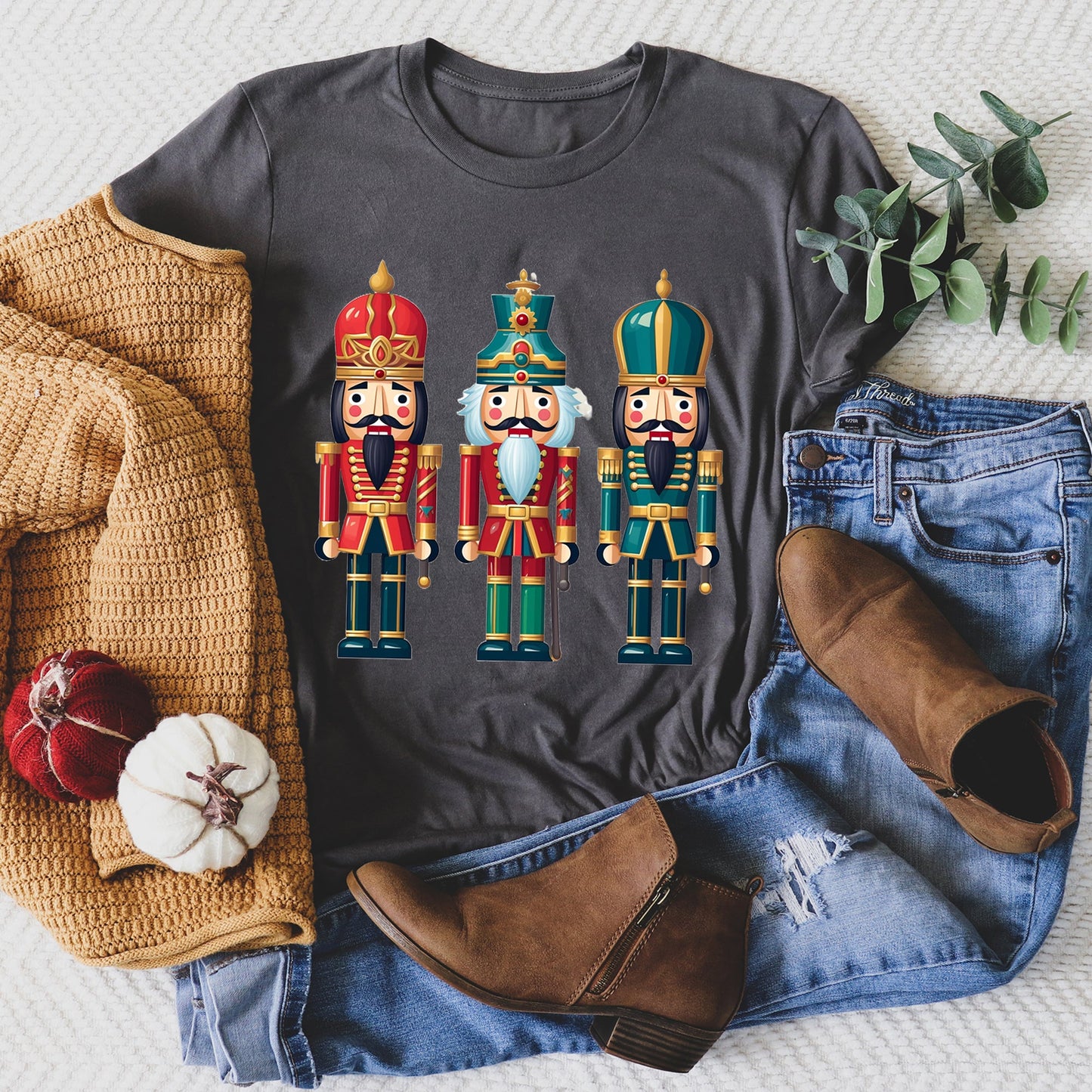 Retro Nutcrackers, Classic, Colorful Christmas Super Soft Tees