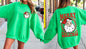 Retro Santa Checkered, Front and Back, Merry Christmas, Winter, Snow, Xmas Sweatshirt