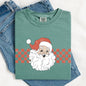 Retro Santa Checkered, Red, Christmas, Winter, Snow, Xmas Tshirt Comfort Colors T-Shirt