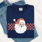 Retro Santa Checkered, Red, Christmas, Winter, Snow, Xmas Tshirt Comfort Colors T-Shirt
