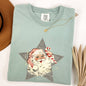 Retro Santa Green Star, Christmas, Winter, Xmas Tshirt Comfort Colors T-Shirt