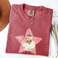 Retro Santa Pink Star, Christmas, Winter, Xmas Tshirt Comfort Colors T-Shirt