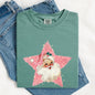 Retro Santa Pink Star, Christmas, Winter, Xmas Tshirt Comfort Colors T-Shirt