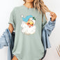 Retro Santa, Blue, Classic, Twinkle, Christmas, Winter, Xmas Tshirt Comfort Colors T-Shirt