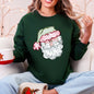 Retro Santa, Christmas, Stripes Sweatshirt