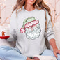 Retro Santa, Christmas, Stripes Sweatshirt
