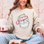 Retro Santa, Christmas, Stripes Sweatshirt