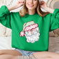 Retro Santa, Christmas, Stripes Sweatshirt