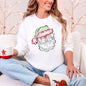 Retro Santa, Christmas, Stripes Sweatshirt