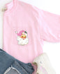 Retro Santa, Pocket, Pink Hat, Christmas, Winter, Snow, Xmas Pocket Tee Comfort Colors T-Shirt