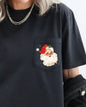 Retro Santa, Sparkles, Pocket, Red Hat, Christmas, Winter, Snow, Xmas Pocket Tee Comfort Colors T-Shirt