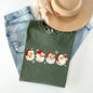 Retro Santas In A Row, Christmas, Winter, Xmas Tshirt Comfort Colors T-Shirt