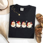 Retro Santas In A Row, Christmas, Winter, Xmas Tshirt Comfort Colors T-Shirt