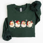Retro Santas In A Row, Christmas, Winter, Xmas Sweatshirt
