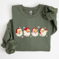 Retro Santas In A Row, Christmas, Winter, Xmas Sweatshirt