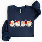 Retro Santas In A Row, Christmas, Winter, Xmas Sweatshirt