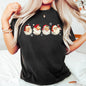 Retro Santas With Snowflakes, Christmas, Comfort Colors Tshirt