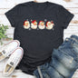 Retro Santas With Snowflakes, Christmas Super Soft Tees