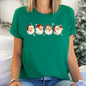 Retro Santas With Snowflakes, Christmas Super Soft Tees
