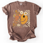 Retro Smiley, Halloween, Autumn, Fall, Flowers, Comfort Colors T-Shirt