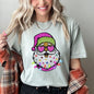 Retro Sparkly Santa, Glitter Effect, Christmas, Comfort Colors Tshirt
