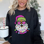 Retro Sparkly Santa, Glitter Effect, Christmas Sweatshirt