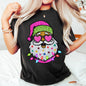 Retro Sparkly Santa, Glitter Effect, Christmas, Comfort Colors Tshirt