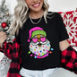Retro Sparkly Santa, Glitter Effect, Christmas Super Soft Tees